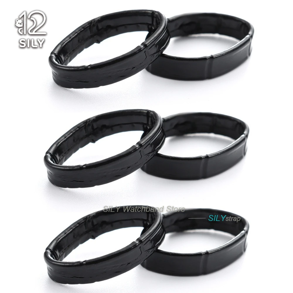 Premium Leather Watchband Keeper Rings - Strap Loop Retainers in Black and Brown (Multiple Sizes Available)