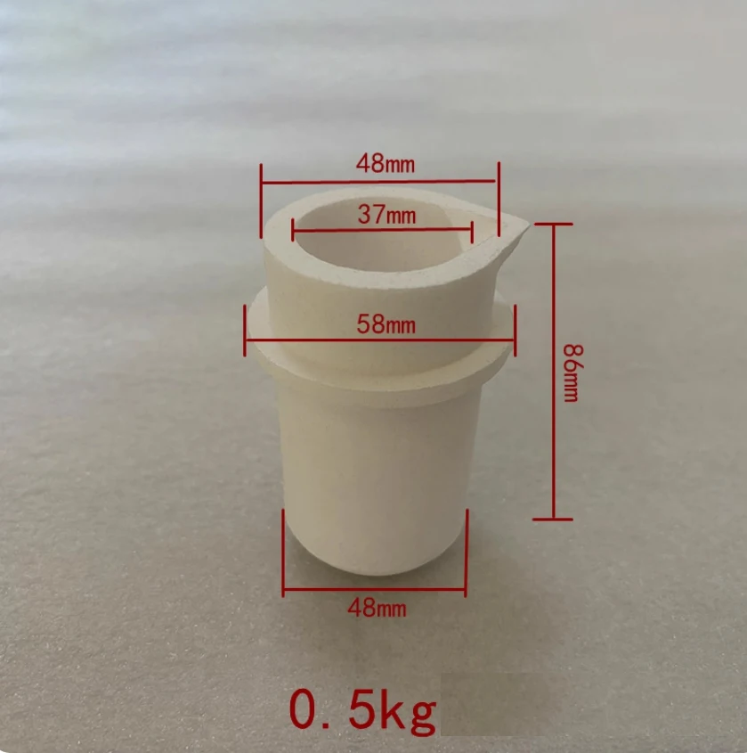 High Temperature Quartz Silica Crucible for Metal Gold Silver Melting Jewery Casting Tools Capacity 1kg 2kg 3kg 4kg