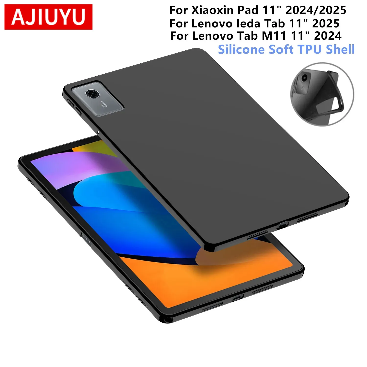 Premium 11-inch Silicone Tablet Soft Case Cover - Durable TPU Shell