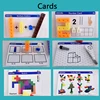 Linking Cubes Math Blocks Toy with Activity Cards 100pcs Numbers Counting Set Snap Toy Counters Kids Educational Learning Gifts 3