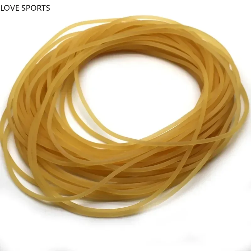 Diameter 2mm Solid Rubber Fishing Line Elastic Band Strapping Line 5M Elastic Tennis Slingshot Rope Tied Fishing Gear Gifts