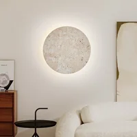Wabi sabi wall light minimalist interior wall light Design Natural Stone light Dining Room wall lamp beige bedroom Bedside lamp 2
