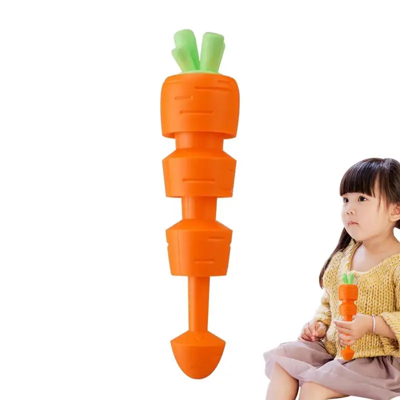 

Carrot Gravity Fidget Toy Telescopic Carrot Sensory Toys For Kids Portable Pretend Food 3D Printed Gravity Fidget Sensory Toys