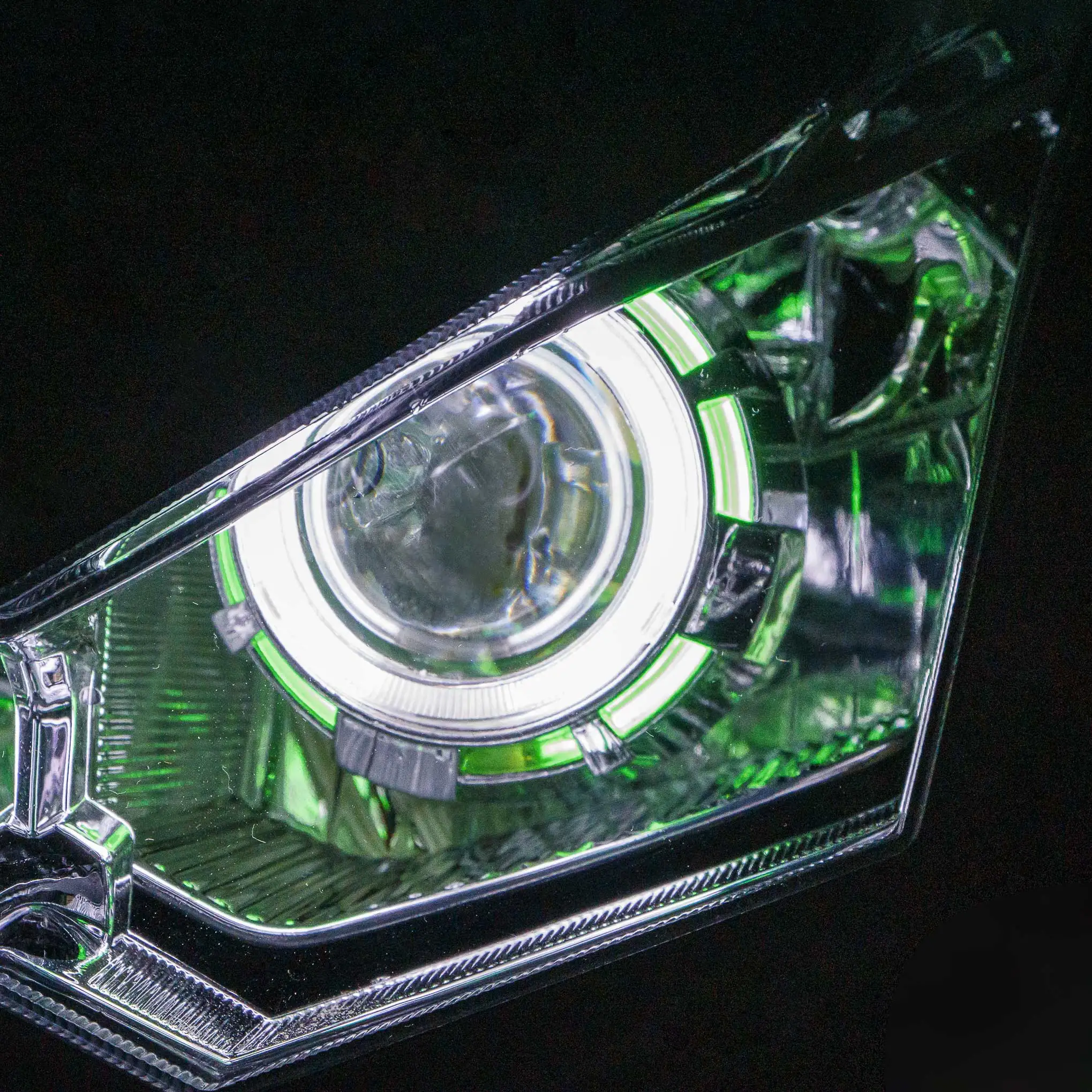 Phares Avant LED Pour Kawasaki Ninja Z1000 2010-2013 - Noir - Faisceau Spot Longue Portée