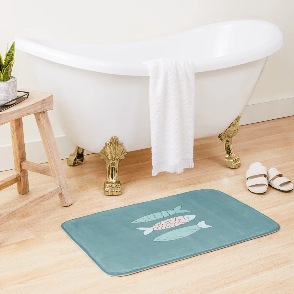 

Pisces comic style Bath Mat Home Decor Non-Slip Pad Living Room Rugs Mat