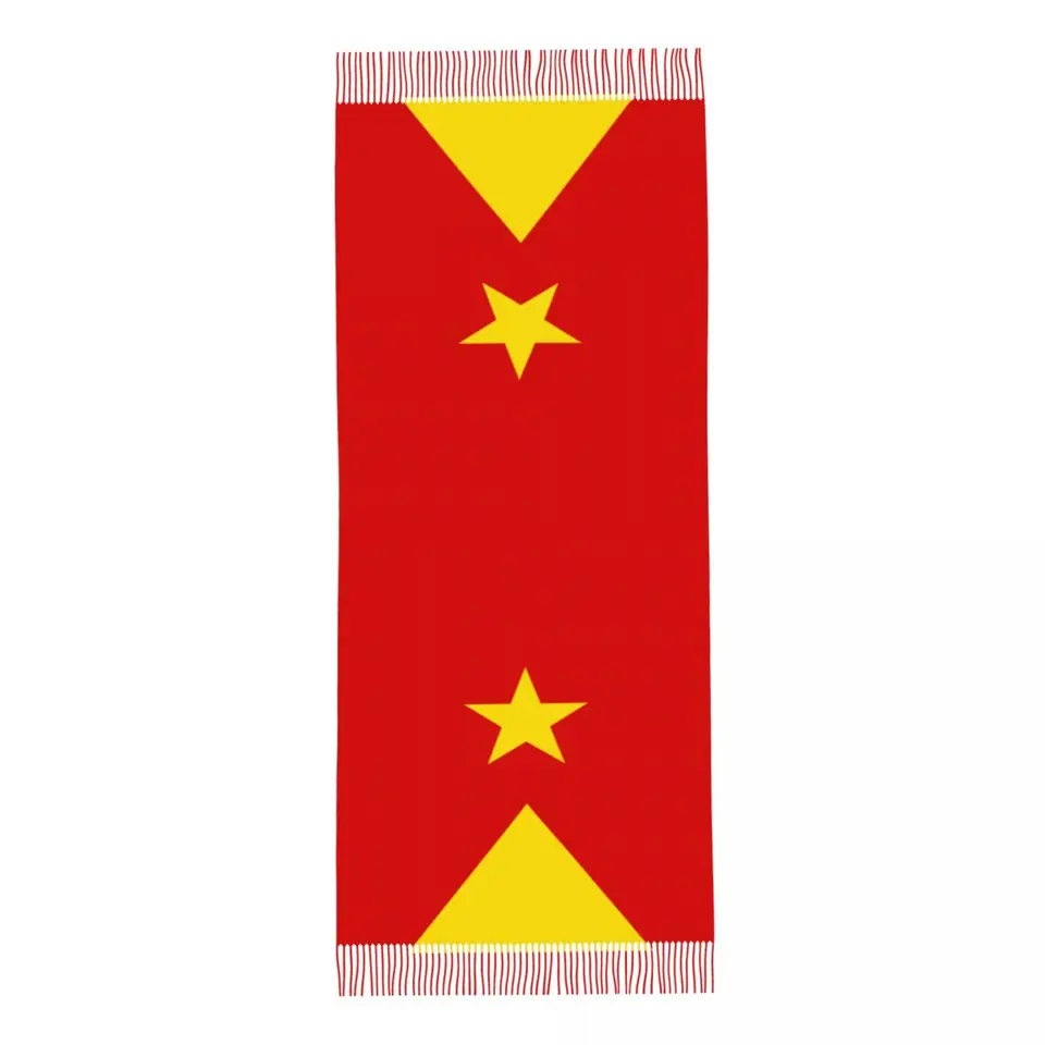 Vlag van Ethiopië Print Winter Herfst Lente Unisex Kwastje Sjaal Dragen