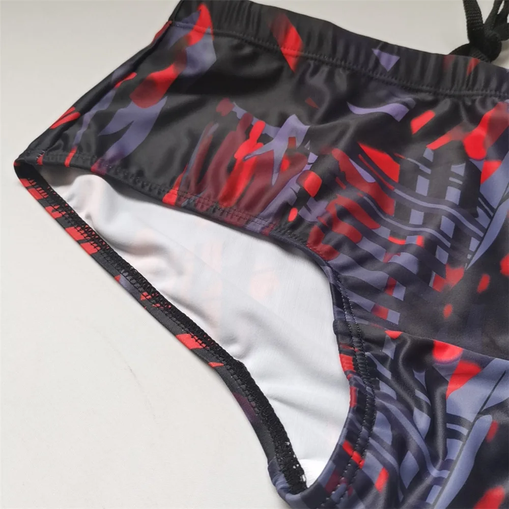 Men Swimwear Brazilian Traditional Cut Swimsuits Swim Bikini Surf Boxer Briefs Board Shorts Trunks Black and Red Sunga - 6