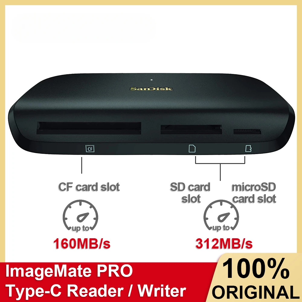 Sandisk imagemate pro usb c reader for cf sd sdhc sdxc microsdhc