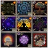 1pc Tarot card tablecloth, mysterious rune astrology altar cloth, witchcraft cabin decoration tablecloth, card game tablecloth 1