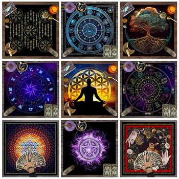 Rune & Star Altar Cloth – 28 Mystical Designs for Tarot, Runes & Astrology 1
