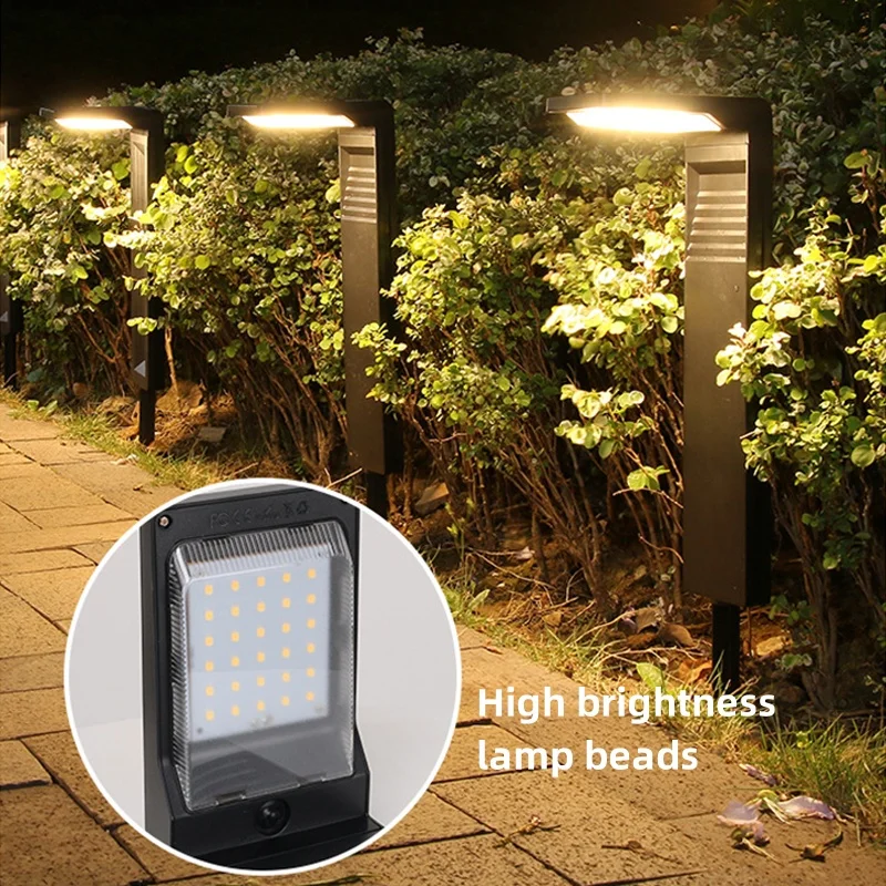 LED Solar Garden Lights Outdoor Waterproof Landscape Path Decoration Solar Powered Lamp Courtyard Lawn Fence Sunlight Light