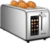 4 Slice Toaster Touch Screen 1.5" Long Slot Stainless Steel Smart Bread Toaster for Bagel Muffin Waffle Gluten Free Breads Timer 1