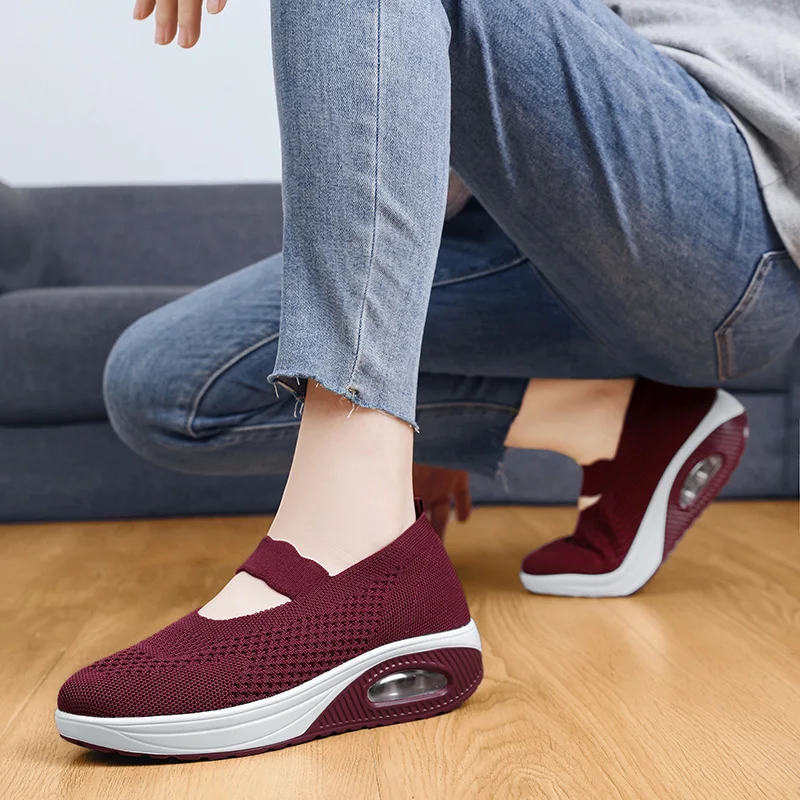Summer Comfort Casual Women's Shoes Fashion Soft Sole Breathable Hollow Out Flat Shoes for Women womens sneakers