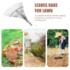 Leaves Rake for Garden Gardening Leaf Metal Head Rakes Adjustable Stainless Steel 5
