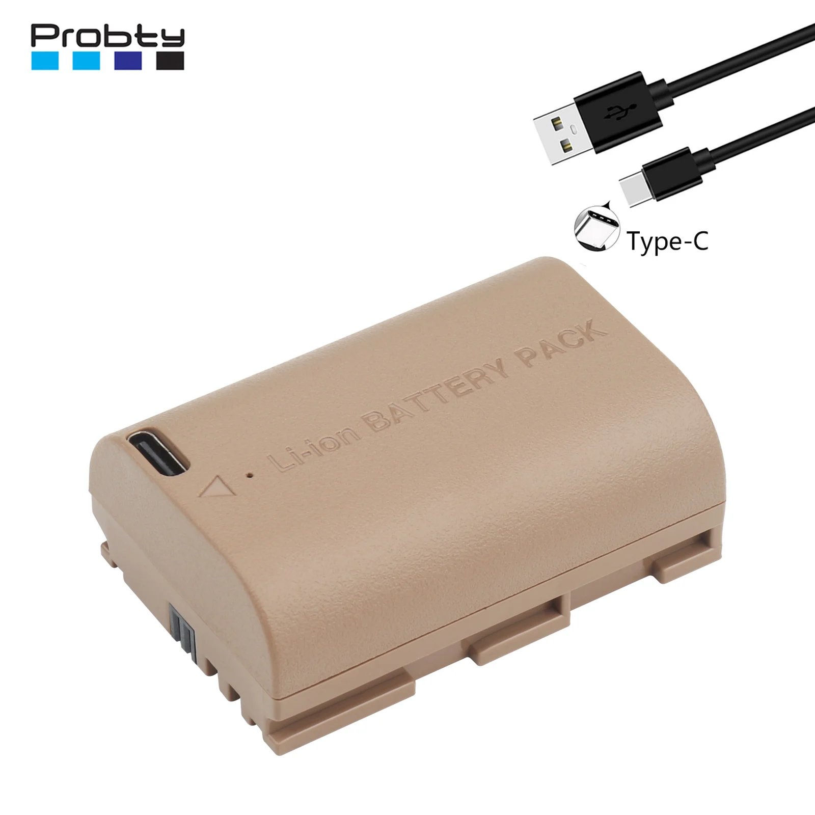 Probty-bateria com Entrada tipo c Canon Eos r r5 r6 5ds 6d 7d 60d 70d 80d 90d 3200mah Lp-e6nh