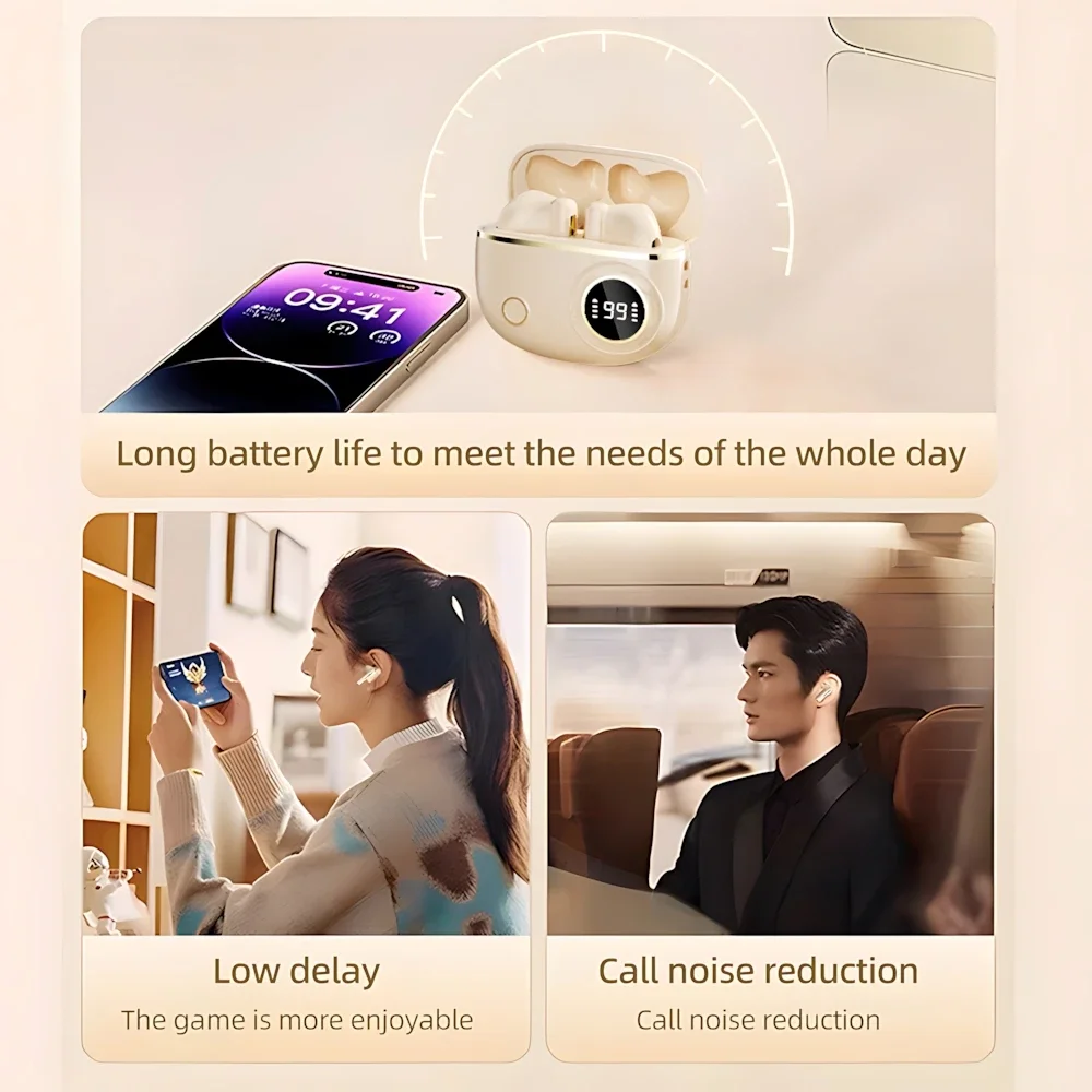 TWS Wireless Bluetooth Headset LED Dislpaly Binaural Waterproof Noise Reduction Earphone Sports Stereo Noise Canceling Headphone 5
