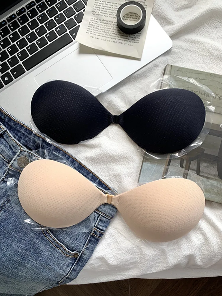 

Invisible Strapless Adhesive Stick Bra Strapless Push Up Bras Women Lingerie Seamless Silicone Nipple Covers Bralette Underwear