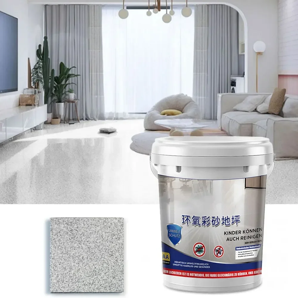 High-Gloss Marble Effect Epoxy Floor Coating 500G Indoor Outdoor Pure Natura Anti Slip Floor Paint