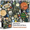 80*60cm Adults 1500pcs Paper Jigsaw Puzzle Planet Astronaut Horoscope Paintings Stress Reducing Toys Difficulty Christmas Gift 1