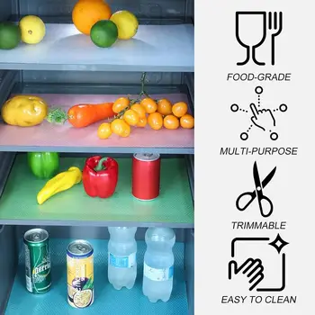 2Pcs/4pcs/6Pcs/Set Waterproof Refrigerator Pad Antibacterial Antifouling Mildew Moisture Fridge Mat Liner Antifouling Shelves 2