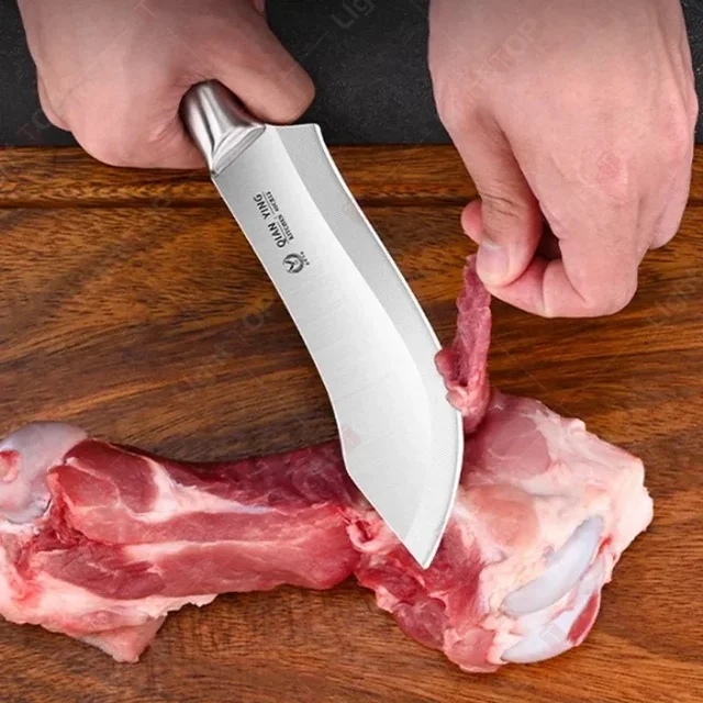 Coltello da cucina Coltello da chef per maiali Coltello multiuso per mannaia Coltello da macellaio Coltelli da cucina e accessori in acciaio inossidabile 4