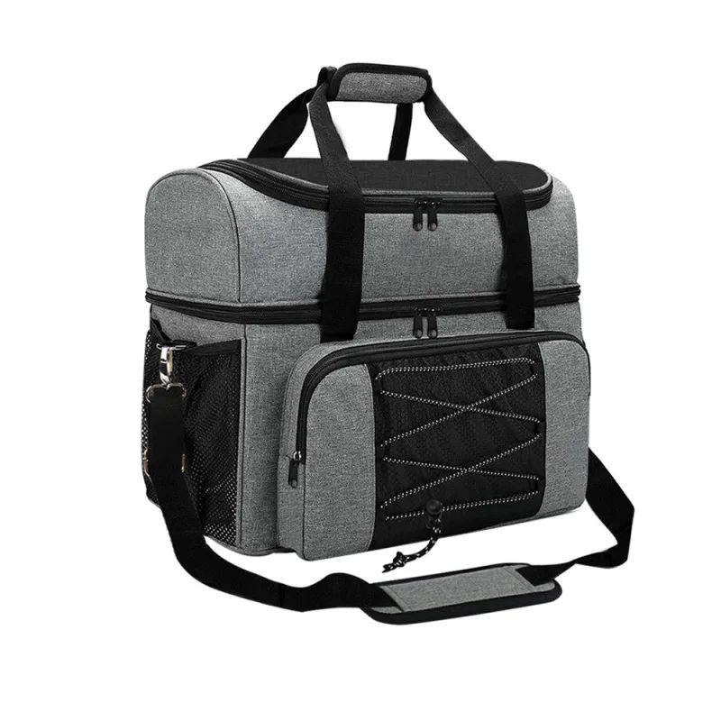 Bowling Bag Portable Tote for 2 Balls with Padded Ball Holder for Double Ball and Pair of Shoes up to Mens bowling accessories