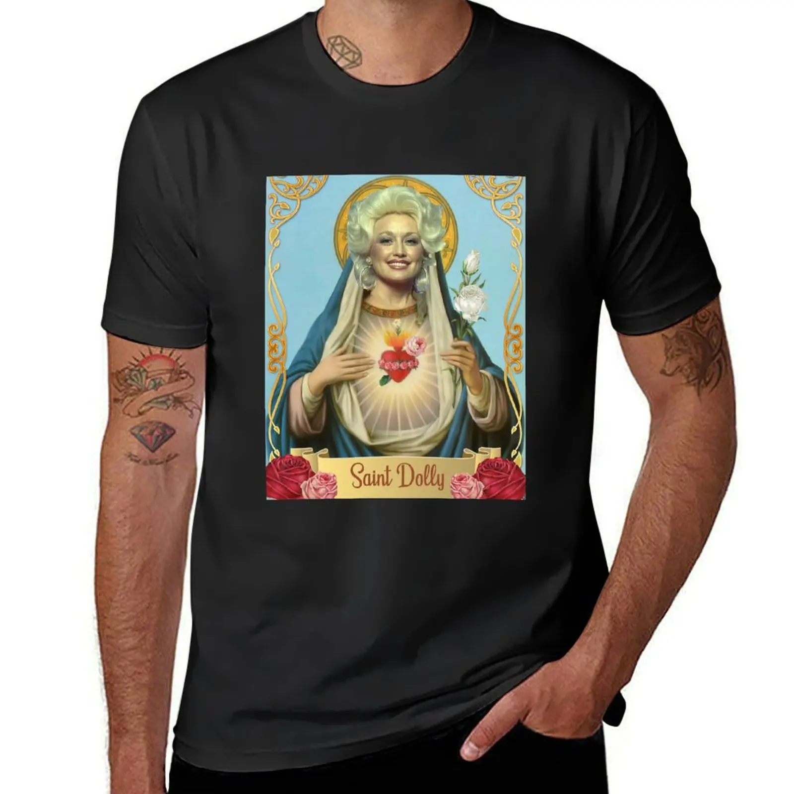 

vintage saint dolly gift parton's lovers men women T-Shirt cute clothes animal prinfor boys summer tops t shirts for men
