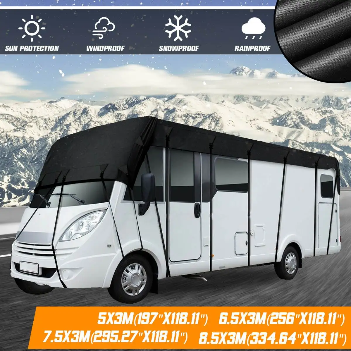 Rv Window Cover RV Caravan Roof Cover, 420D Heavy Duty Polyester