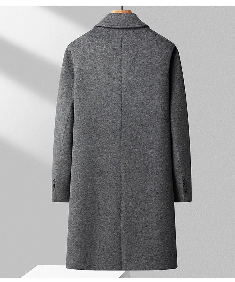 Herren-Wollmäntel für den Alltag 2026 Herbst Winter Business Lange Woll-Windbreaker-Jacken Einfarbiger Warmer Trenchcoat – Detail 11