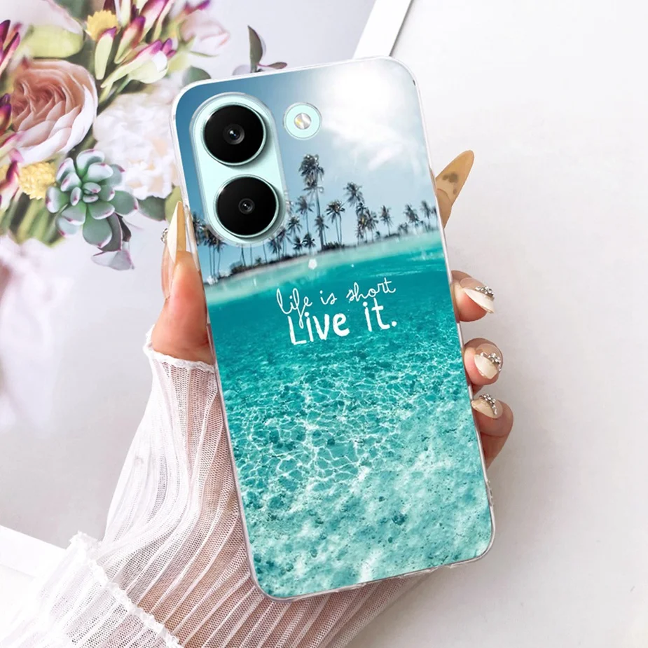 Colorful Flowers Painted Soft Slim Phone Case Cover