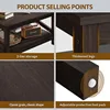 31.5" Modern Square Wood Coffee Table With Open Storage Shelf For Living Room 5