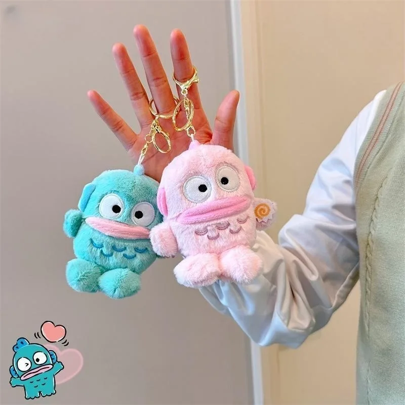 Cartoon Clown Fish Plush Toy Pendant Big Mouth Fish Monster Doll Blue Water Monster Clown Fish Hanton Keychain Bag Charm Gift 2
