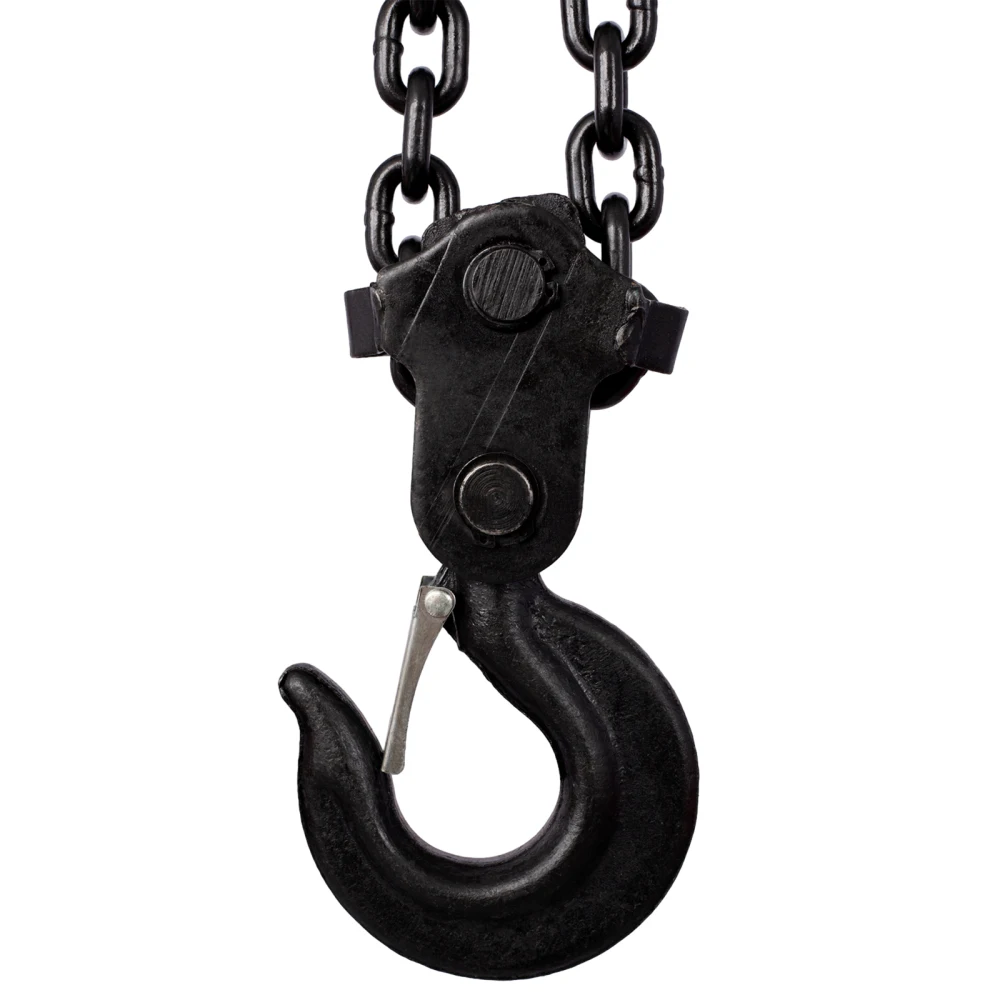 Chain hoist 4400lbs 2T capacity 10ft wIth 2 heavy duty hooks,Manual chain hoist steel construction,Yellow and black