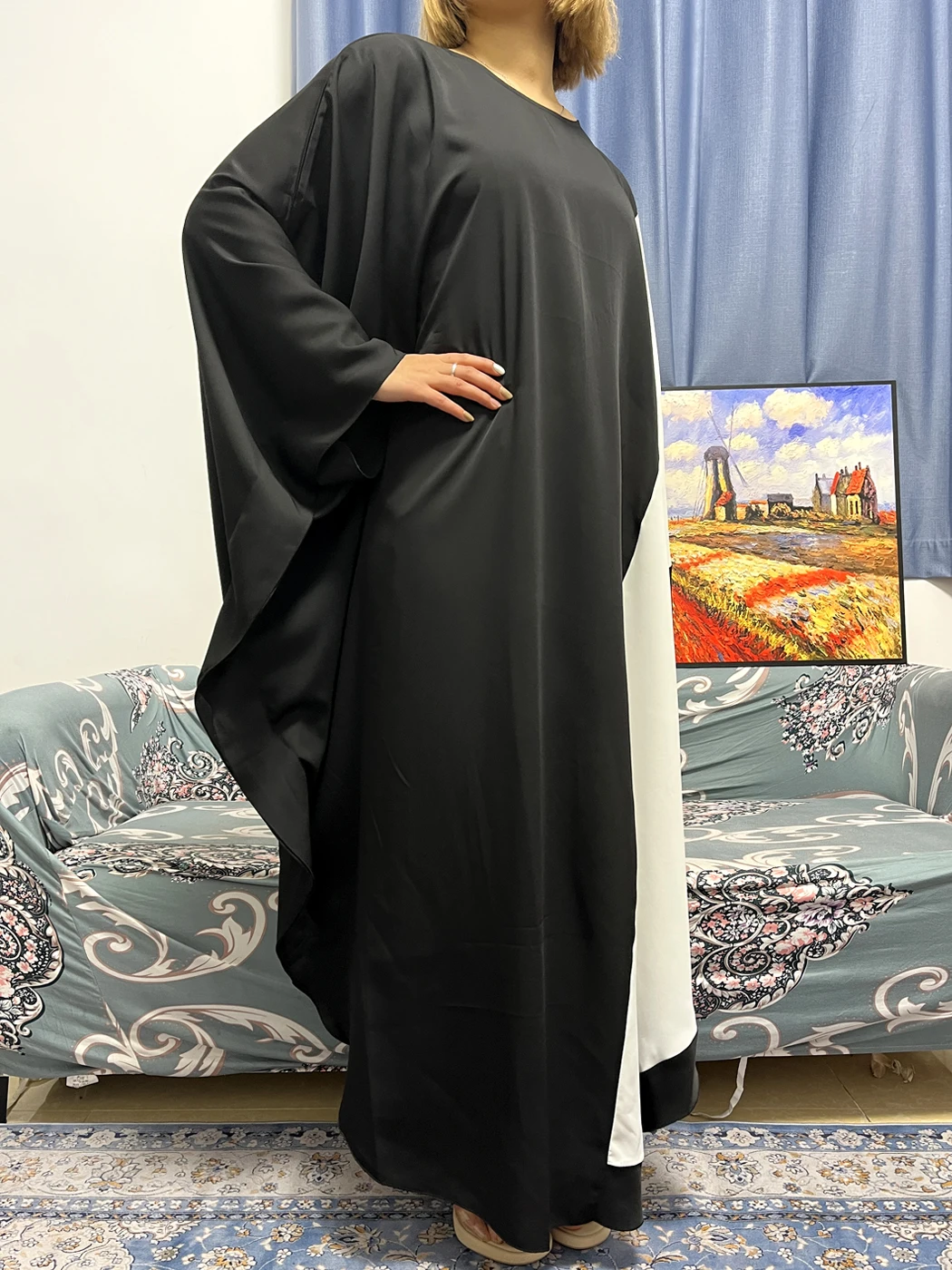 Abayas For Womens Chiffon Robe Femme Long Muslim Black White Frock African Ramadan Prayer Clothes Moroccan Caftan Loose Wrap