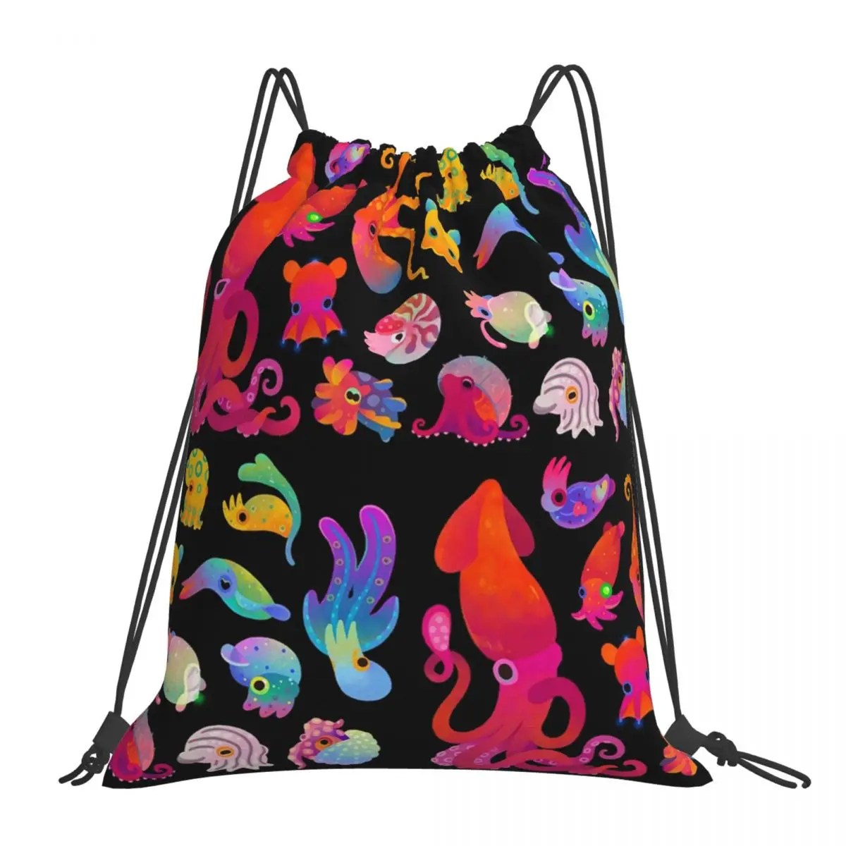 

Cephalopod Backpacks Fashion Portable Drawstring Bags Drawstring Bundle Pocket Sundries Bag Book Bags For Travel Students