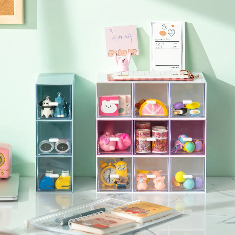 

Desktop Stationery Sundries Storage Box Dustproof Drawer Type Penholder Multifunction Cosmetic Storage Box Desktop Organizer