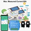 Tuya Smart New WiFi Energy Clamp Bidirectional Meter with Buzzer Alarm for Threshold App Monitor Export Import Power AC110V/240V 4