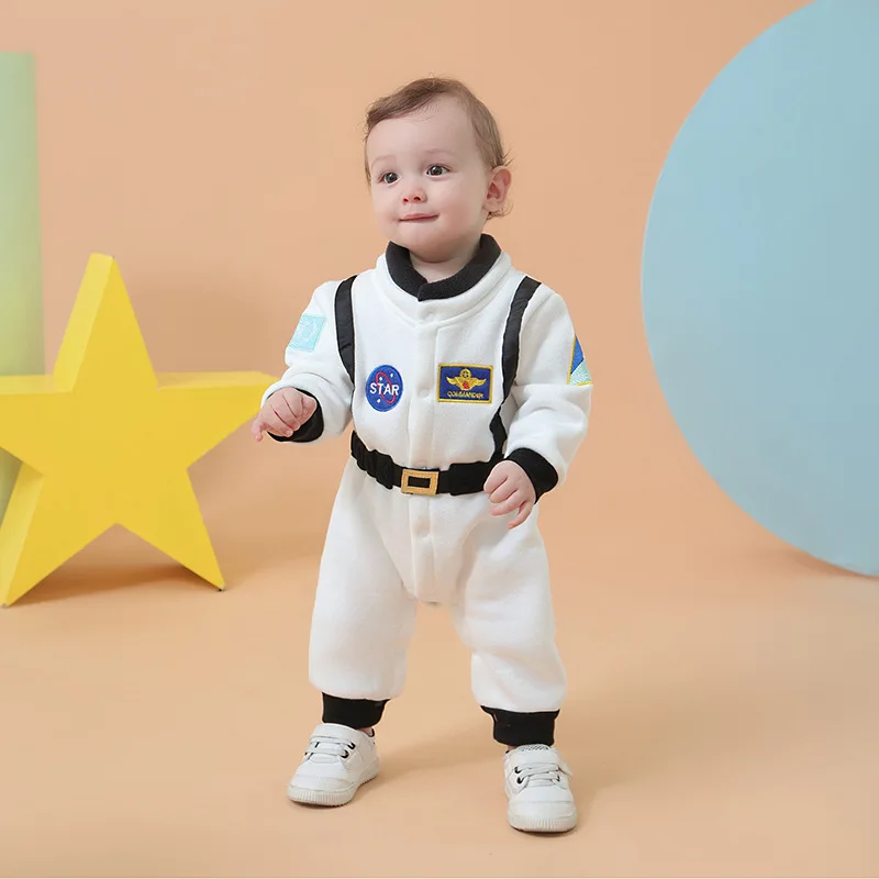 

Astronaut Costume Space Suit Rompers for Baby Boys Toddler Infant Halloween Christmas Birthday Party Cosplay Fancy Dress