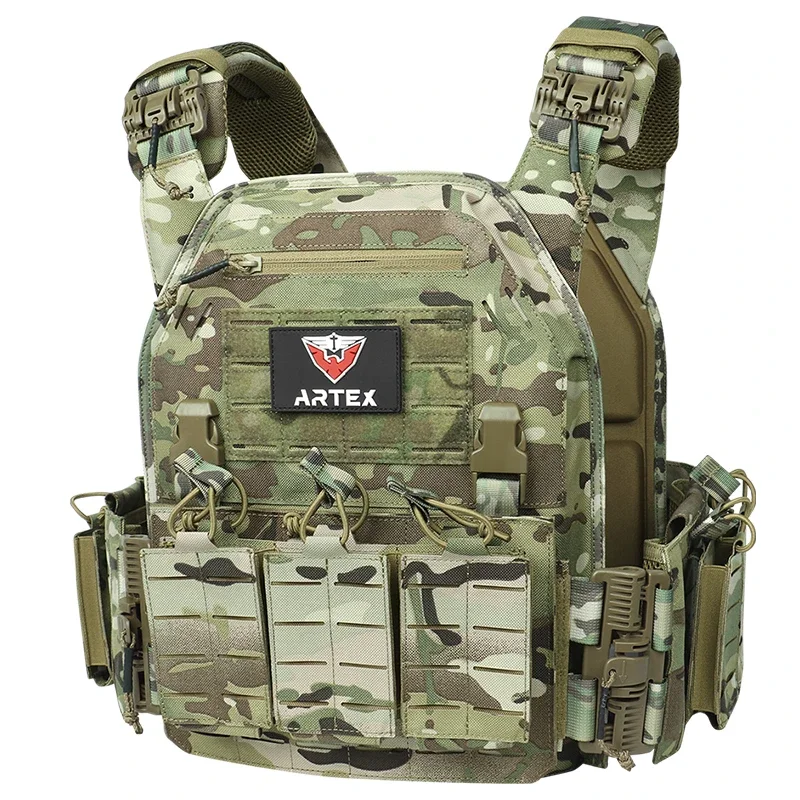 Ranger Green Plate Carrier Tactical Vest With Quick Release Security Molle Chaleco Tactico Bandolier Hunting Vest Tactical Gear 2