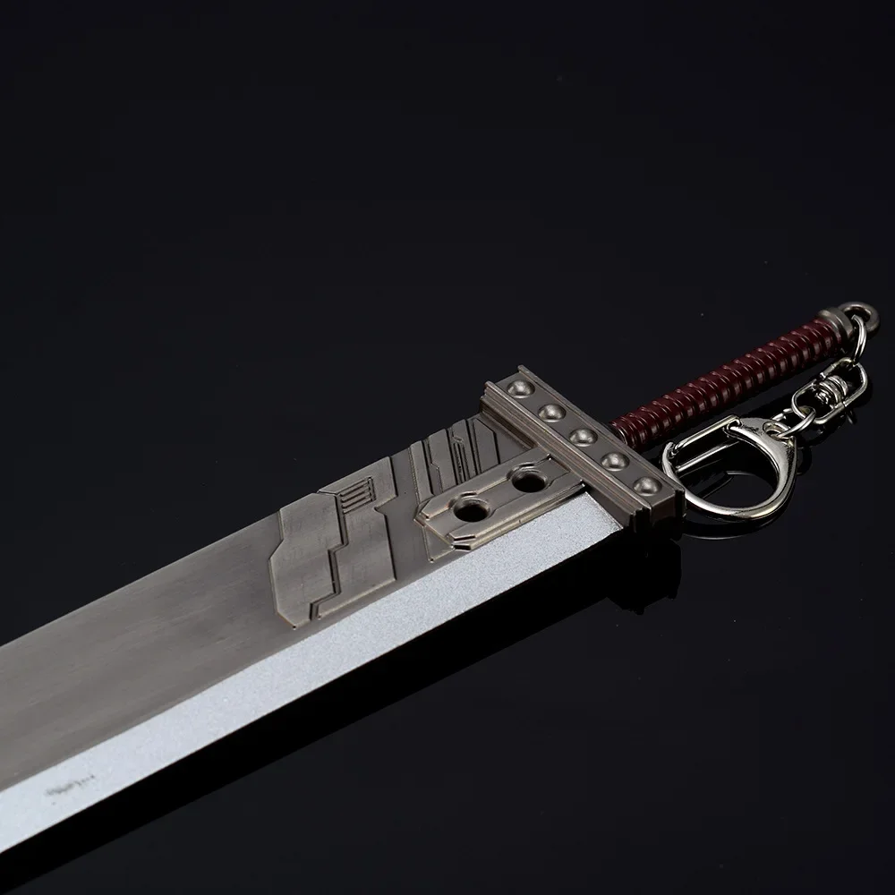 Cosplay Sword 22cm Buster Weapon Keychain Cloud Strife Game Peripherals Metal Samurai Sword Weapon Model Decoration Ornament Crafts Gifts Toys