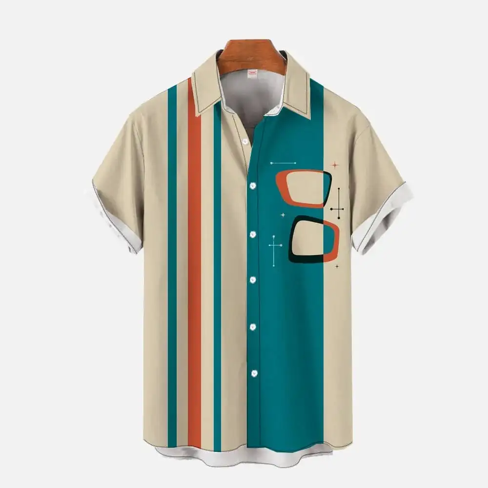 

Modern Pattern Printing Men's Short Sleeve Shirt men-s-top K5