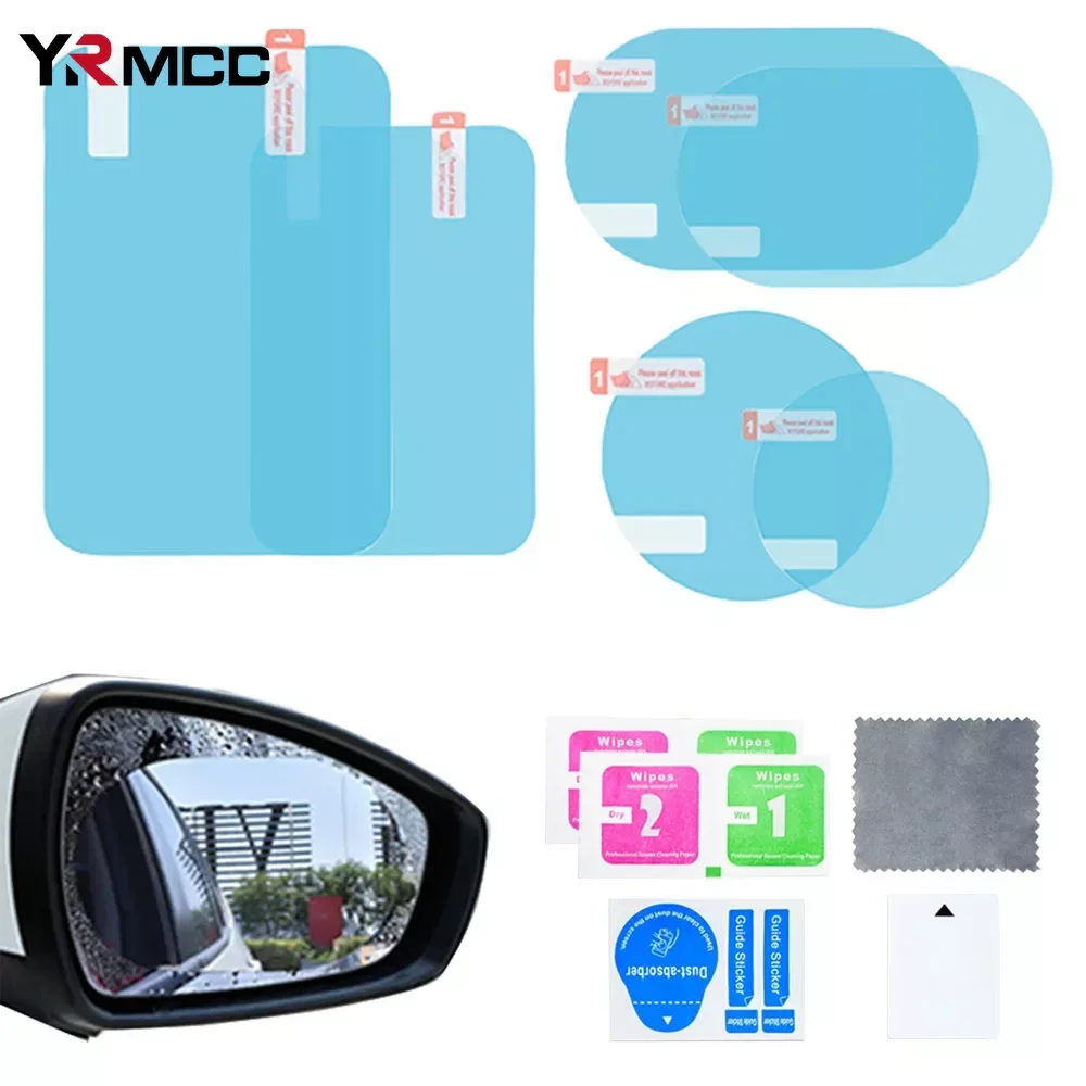 Car Rearview Mirror Film Side Window Rainproof Clear Film 2 Pcs Anti Fog Window Mirror Protective Film Sticker Car Accessories