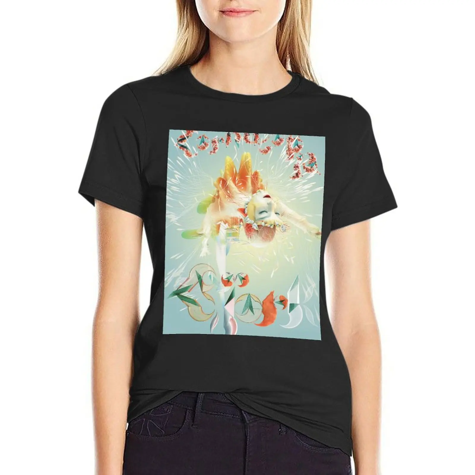 bjork full cornucopia tour 2020 tegartv T-shirt cute tops anime clothes Women's tee shirt