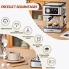 Cafelffe Espresso Machine 20Bar,Cappuccino Maker with Milk Frother Steam Wand,Coffee Maker,Semi-Automatic Cafetera present,Gift 2