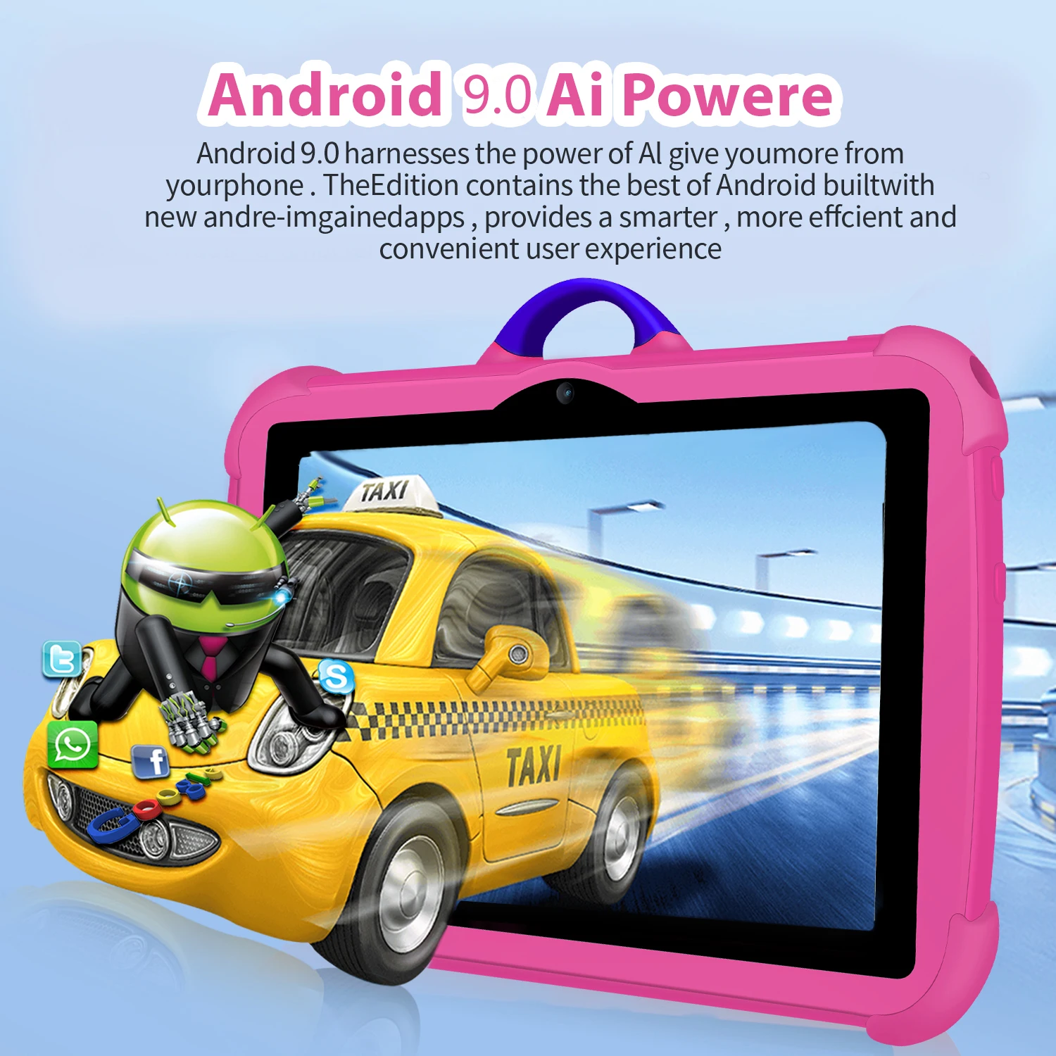New 7 Inch WiFi Tablet PC Google Learning Education Kids' tablet Quad Core 4GB RAM 64GB ROM Wi-Fi Android Tablets 4000mAh 4