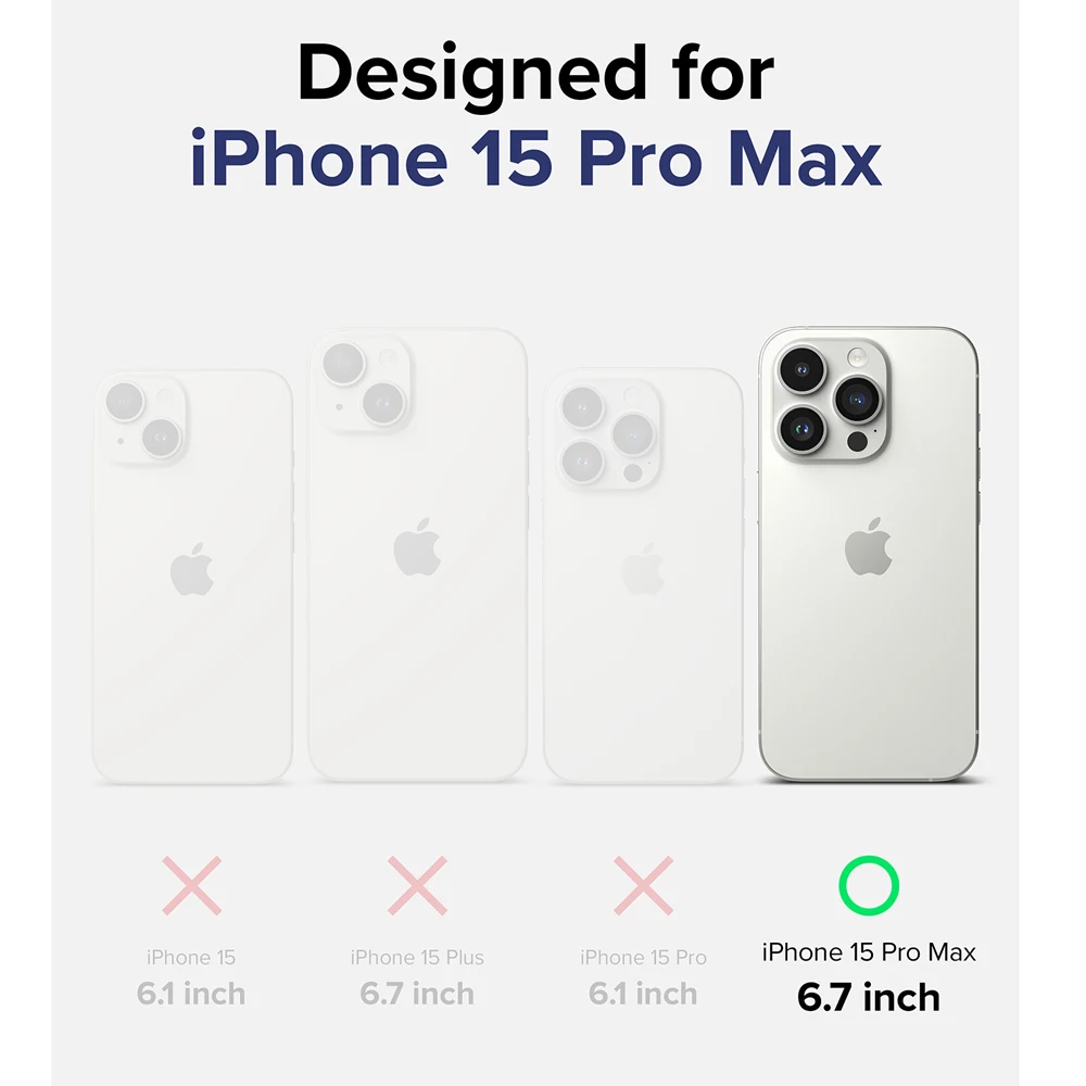 Ringke Fusion Compatible with iPhone 15 Pro Max Case 6.7 Inches Anti-Fingerprint Matte Clear Hard Back and Soft TPU Frame