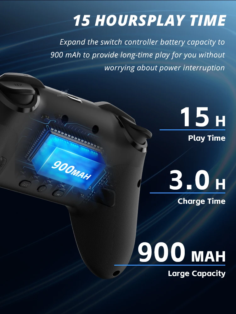 Enhanced Wireless Pro Gamepad with Rechargeable Battery, Programmable Turbo, and RGB Lighting