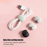 Cable Winder Cable Organizer Clips Mouse Wire Headphone Holder USB Charger Holder Desk Tidy Organizer Wire Cord Protector 6