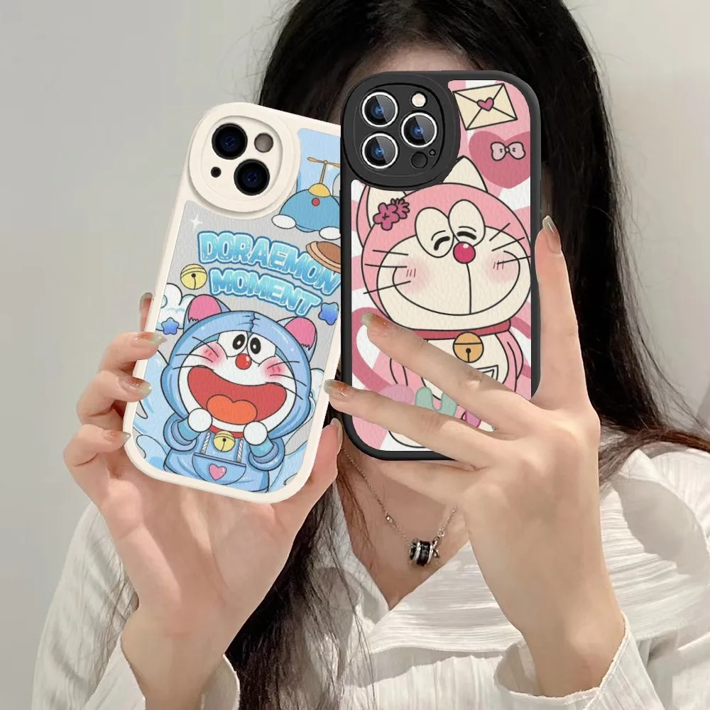 

D-Doraemons Phone Case Hard Leather For iPhone 14 13 12 Mini 11 14 Pro Max Xs X Xr 7 8 Plus Fundas