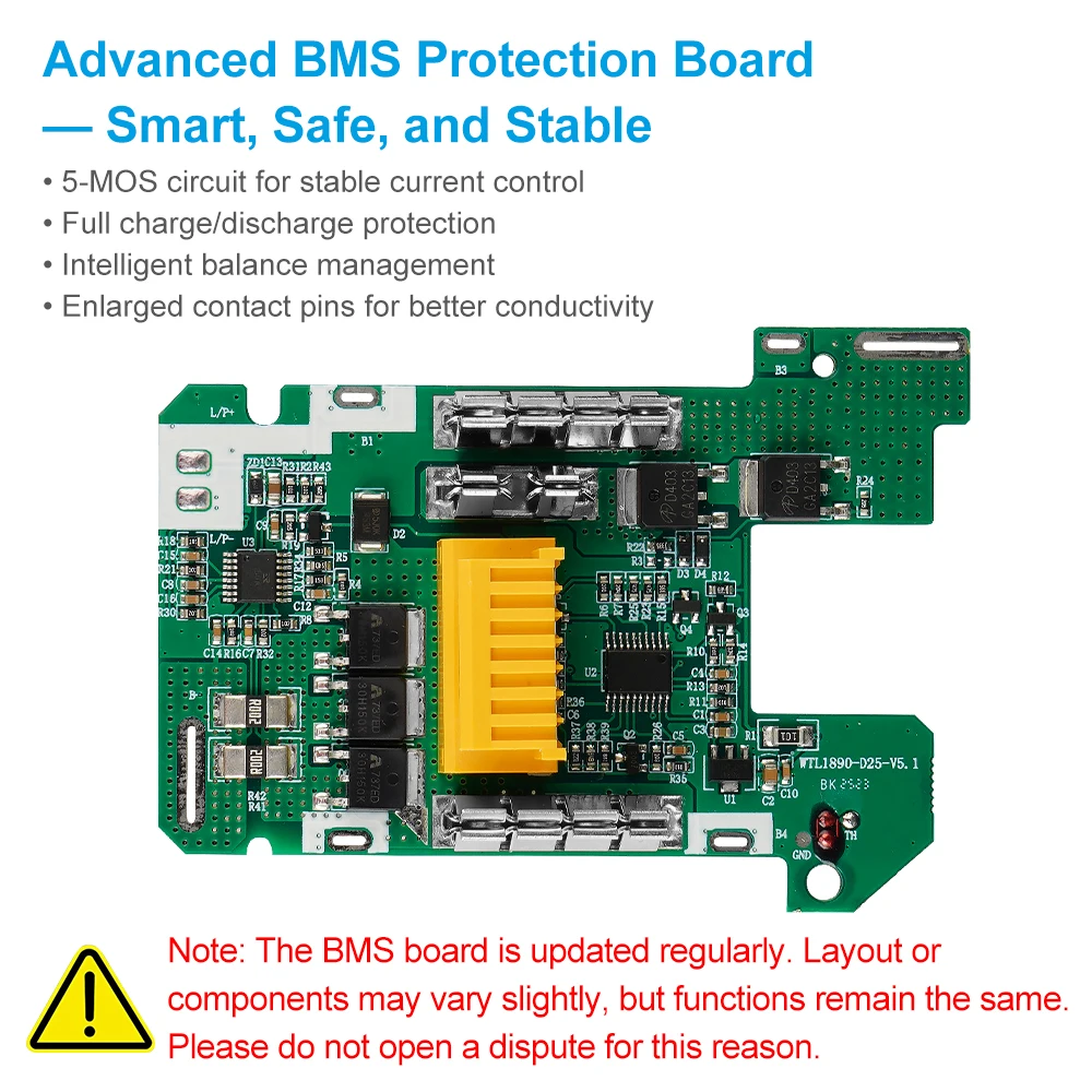Makita 18V 용 BL1890 9.0Ah 배터리 케이스 BMS PCB 보드 충전 보호 기능이있는 DIY 6.0Ah 쉘 박스 15 개의 배터리 설치 가능